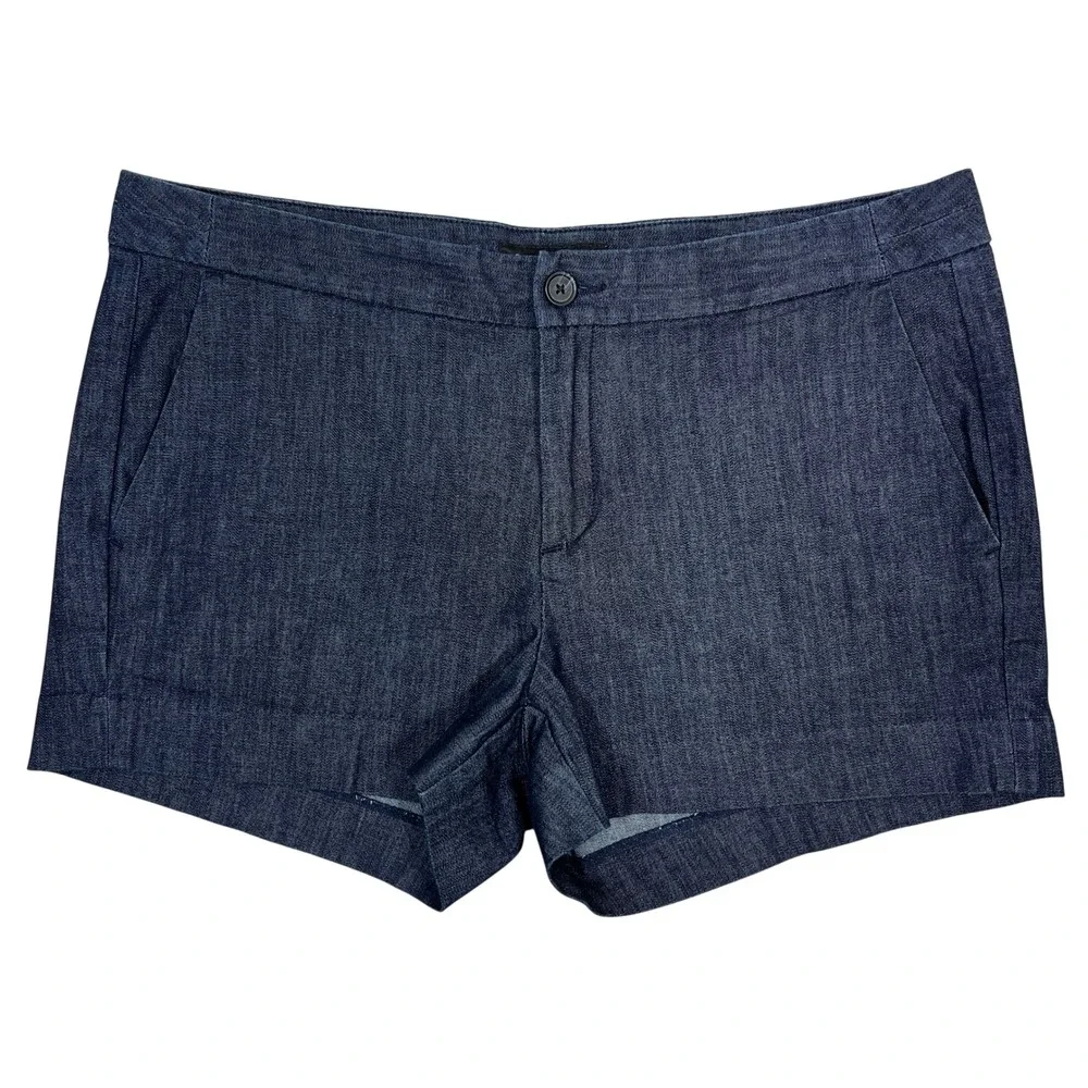 Banana Republic Factory Hampton Fit Chino Shorts 10P Dark Wash Stretch Denim